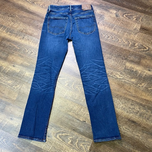 American Eagle Relaxed Straight Jeans Mens 29x34 (33) Blue Airflex+ Stretch - Picture 6 of 10